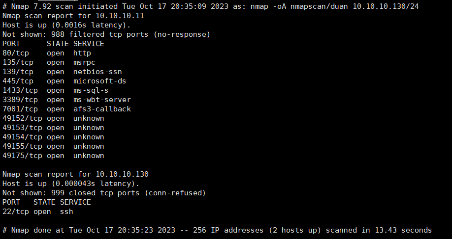 Nmap 扫描